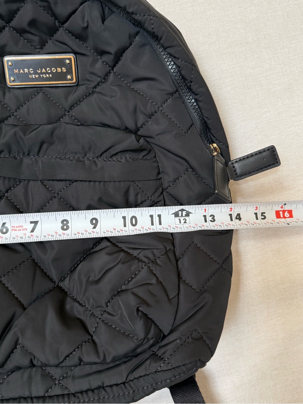 Marc Jacobs Black Quilted Nylon Mini Backpack Gold Hardware NWOT - Picture 7 of 10